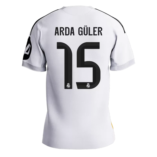 REAL MADRID ARDA GULER 15 HOME SOCCER JERSEY 2025/26 - PLAYER VERSION