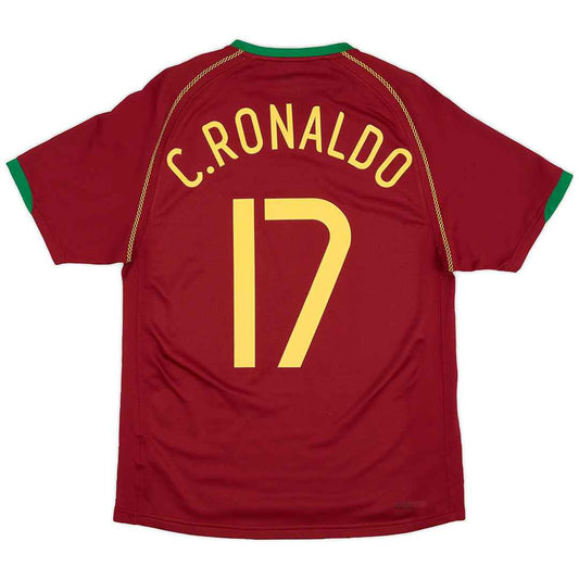 Portugal Soccer Jersey Home World Cup Retro 2006 (C.RONALDO #17)