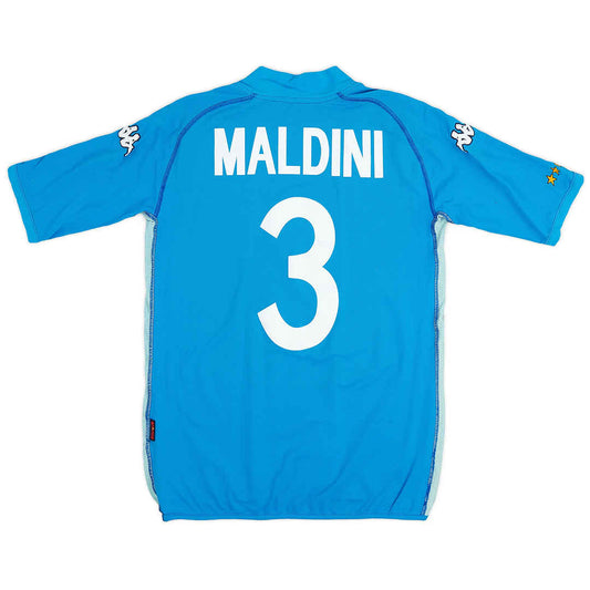 Italy Soccer Jersey Retro Home World Cup 2002 (MALDINI #3) - World Jersey | Premium Football Kits, Retro Jerseys & Boots Shop