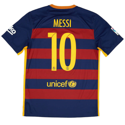 Barcelona Soccer Jersey Retro Home 2015/2016 (Messi #10) - World Jersey | Premium Football Kits, Retro Jerseys & Boots Shop