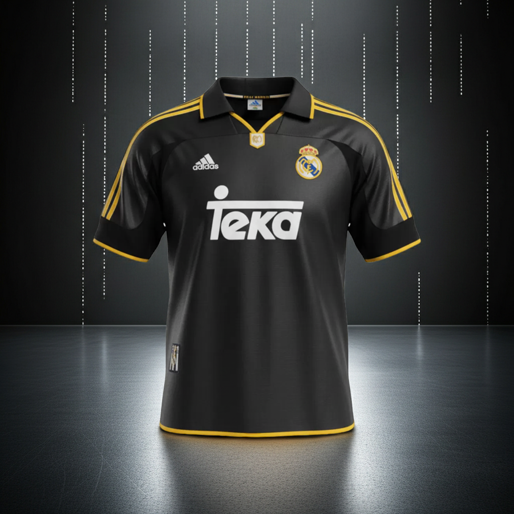 1999/01 RETRO REAL MADRID AWAY SOCCER JERSEY