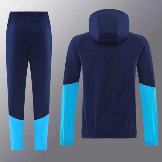 Spain Blue 25-26 Windbreaker Hooded Tracksuit