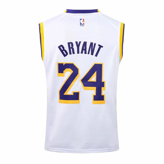 NBA Laker white Kobe Bryant No.24