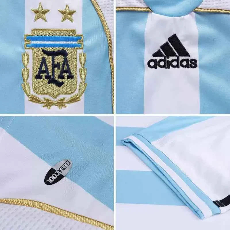 Retro 2006 MESSI #19 Argentina Home Soccer Jersey