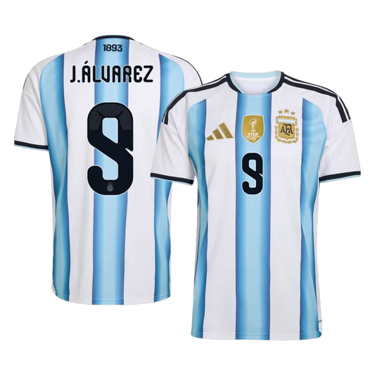 Argentina world cup 2026 J.ÁLVAREZ 9 Home Soccer Jersey - fan version