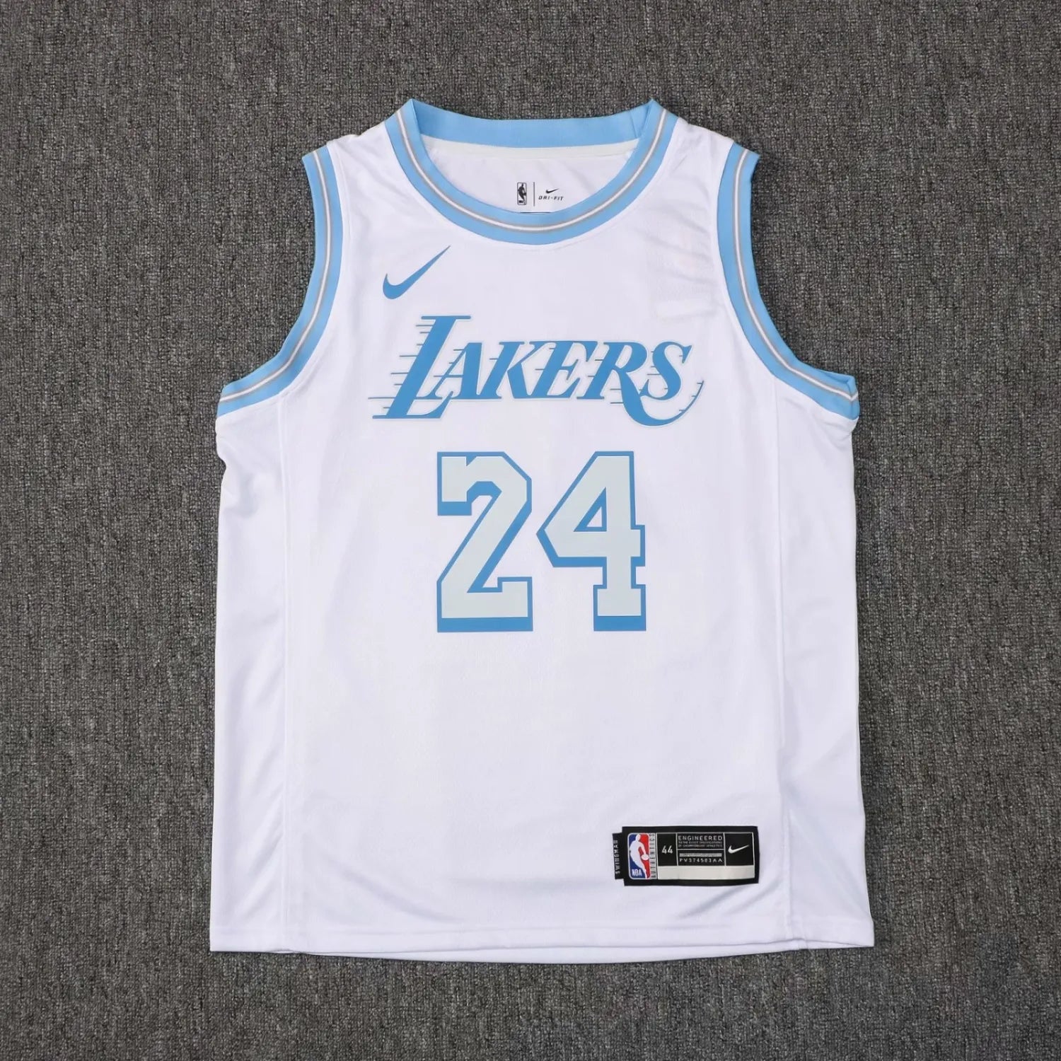 NBA Laker white Kobe Bryant No.24