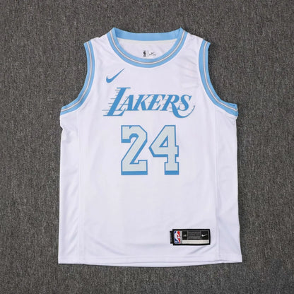 NBA Laker white Kobe Bryant No.24