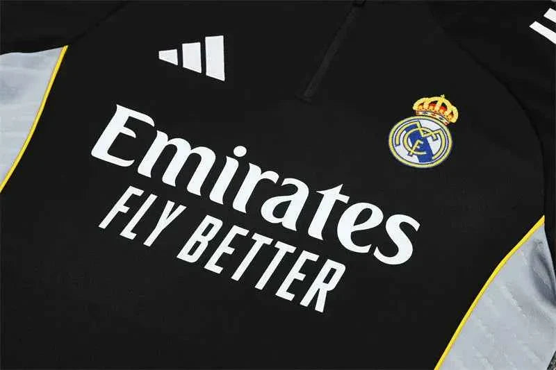 Real Madrid Training Tracksuit Black 25-26 (Kids And Man )