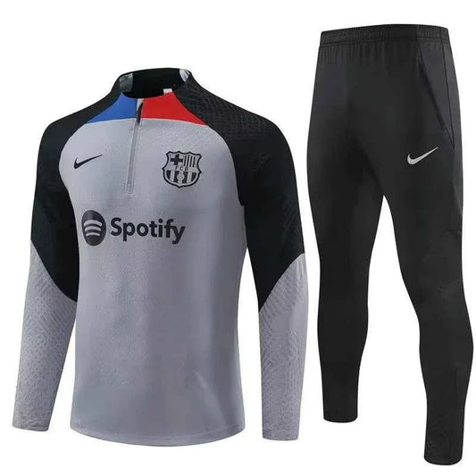 Barcelona Training Tracksuit 22-23 Grey (Kids And Man )