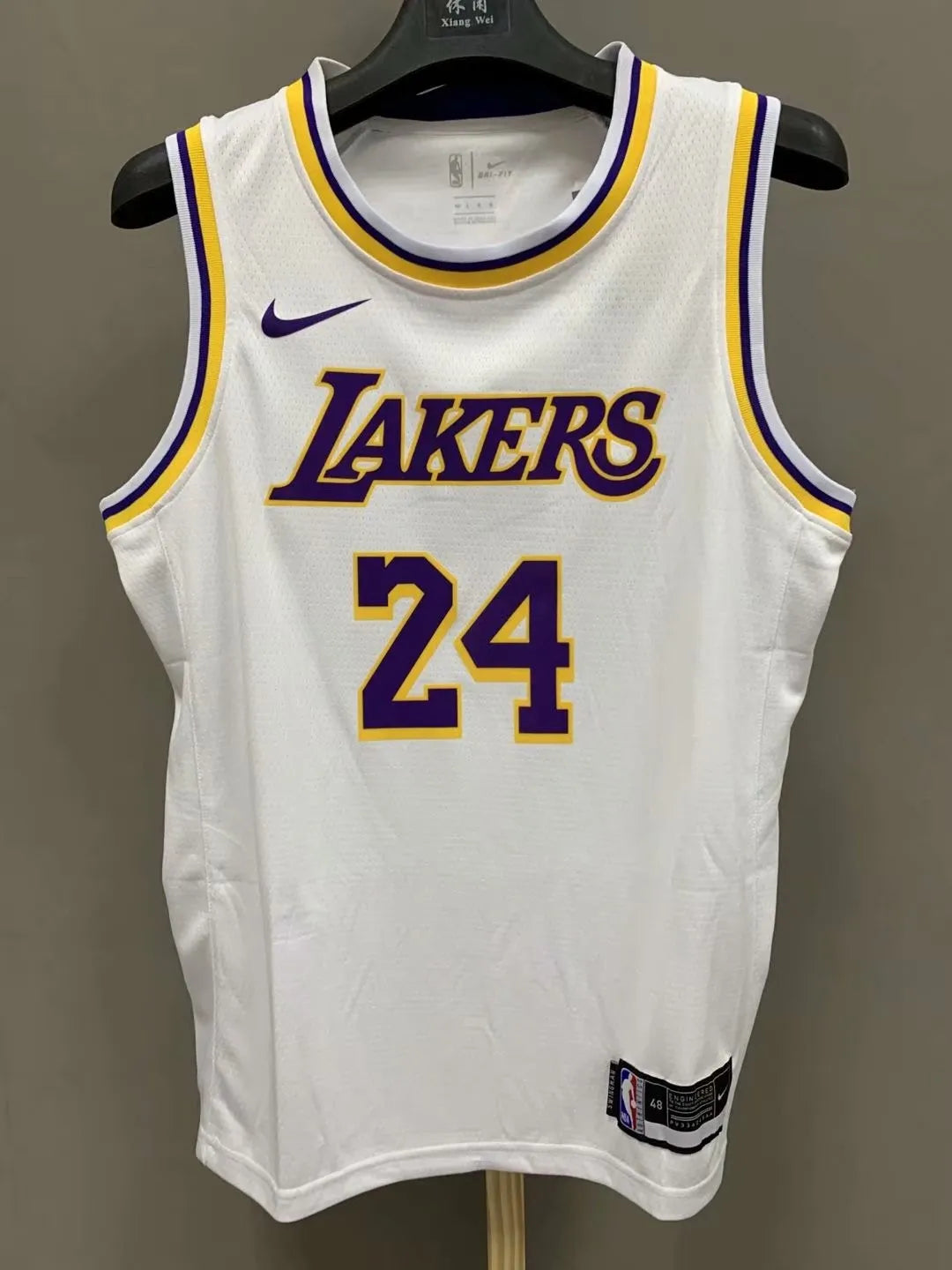 NBA Laker white Kobe Bryant No.24