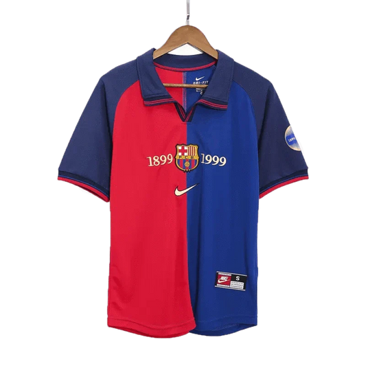 Retro 1999/00 RIVALDO #11 Barcelona Home 100th Jersey