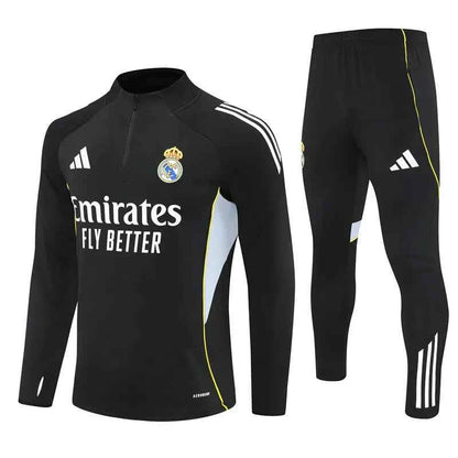 Real Madrid Training Tracksuit Black 25-26 (Kids And Man )