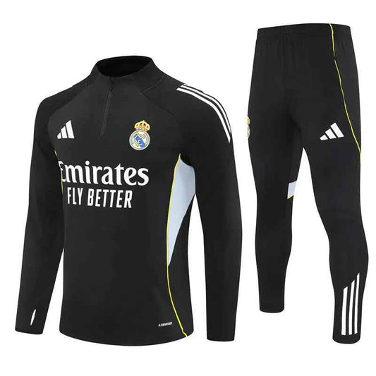 Real Madrid Training Tracksuit Black 25-26 (Kids And Man )