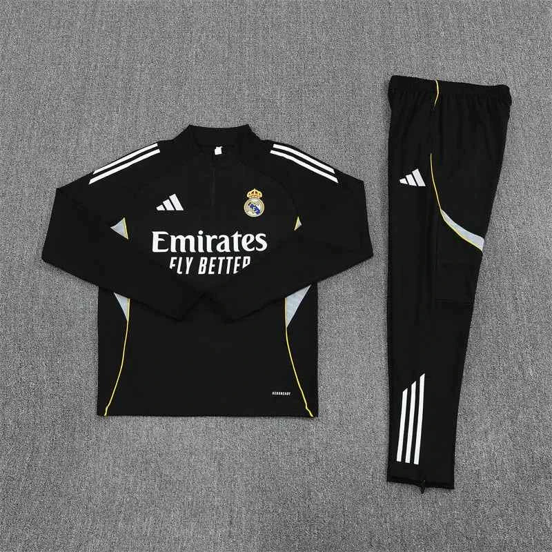 Real Madrid Training Tracksuit Black 25-26 (Kids And Man )