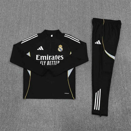 Real Madrid Training Tracksuit Black 25-26 (Kids And Man )