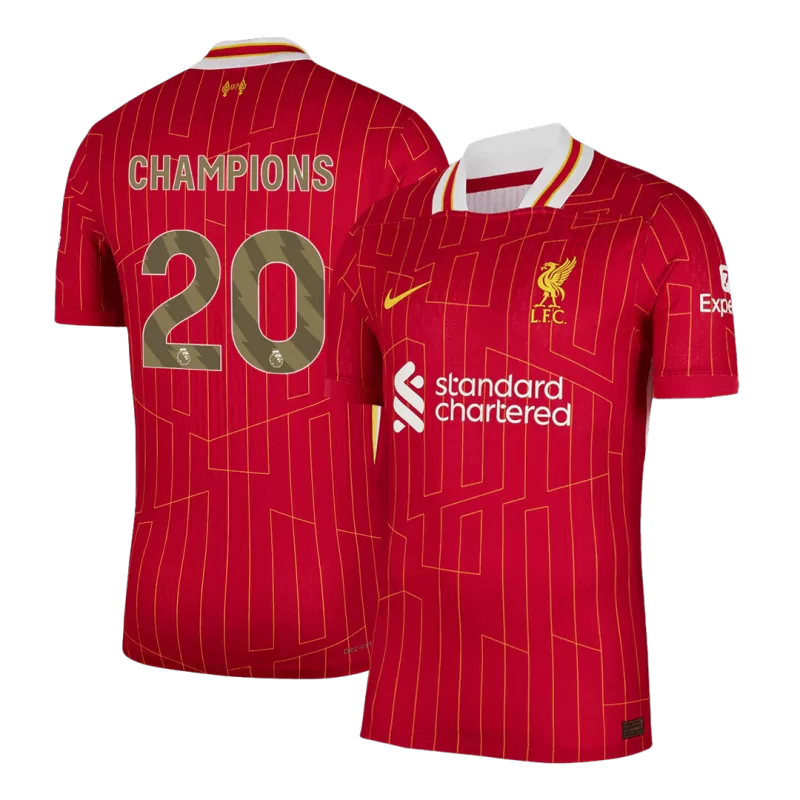 CHAMPIONS #20 LIVERPOOL HOME SOCCER JERSEY Player Version - Vantyjersey