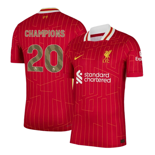 CHAMPIONS #20 LIVERPOOL HOME SOCCER JERSEY Player Version - Vantyjersey