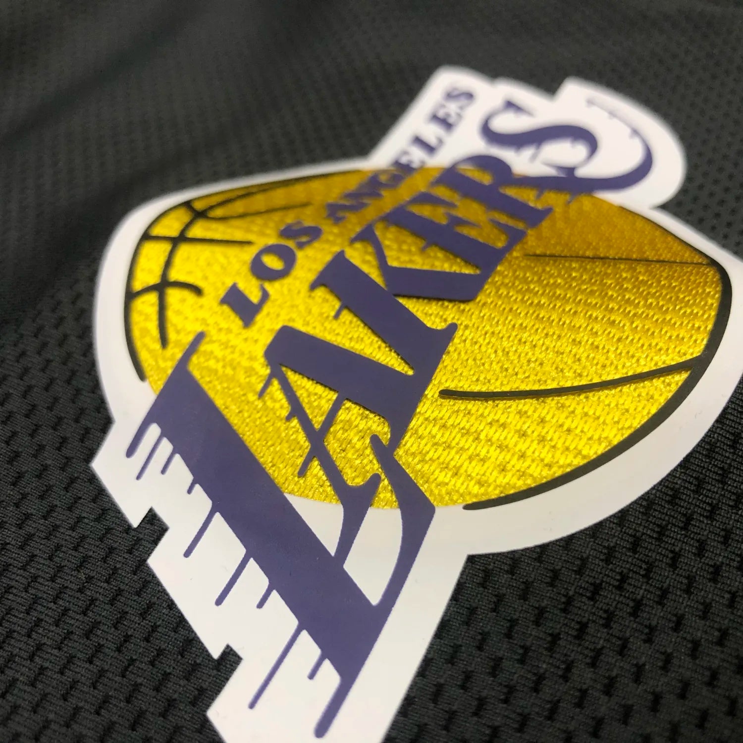 NBA Lakers' black gray warm-up appearance hooded zipper jacket with chip