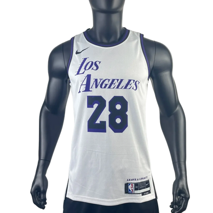 Los Angeles Lakers City Edition White 28 HACHIMURA NBA 2023 Jerseys