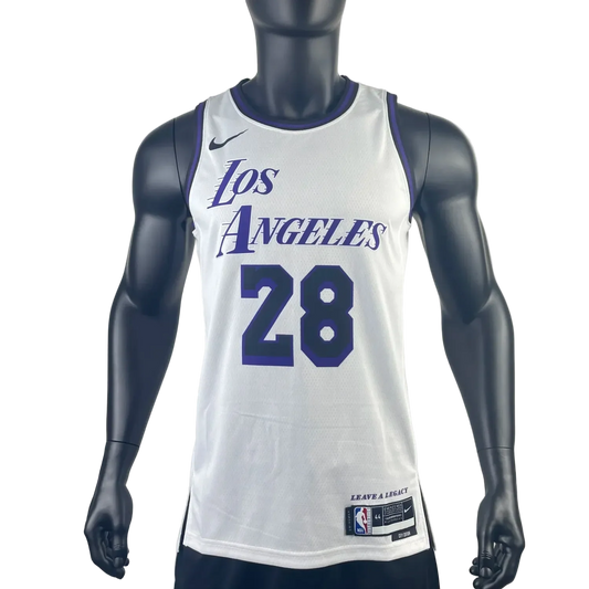 Los Angeles Lakers City Edition White 28 HACHIMURA NBA 2023 Jerseys