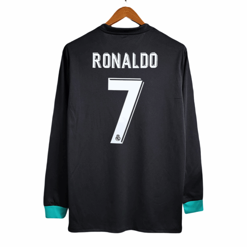 Real Madrid home Retro 2017-18 long sleeve jersey