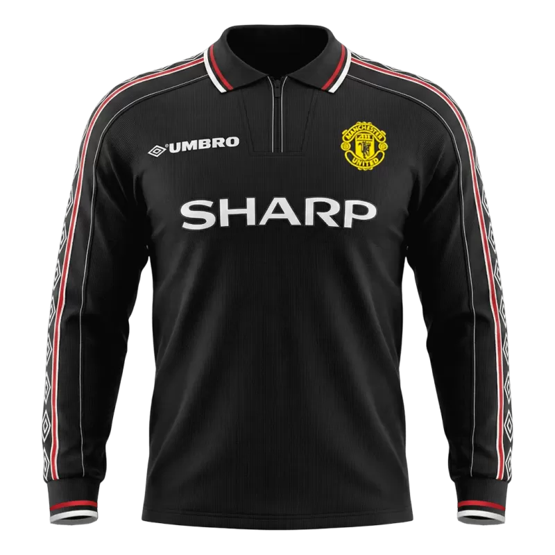 Retro 1998 Manchester United Away Long Sleeves Soccer Jersey