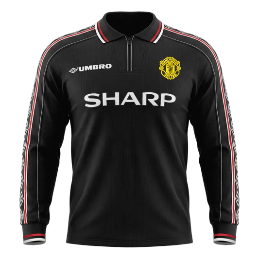 Retro 1998 Manchester United Away Long Sleeves Soccer Jersey