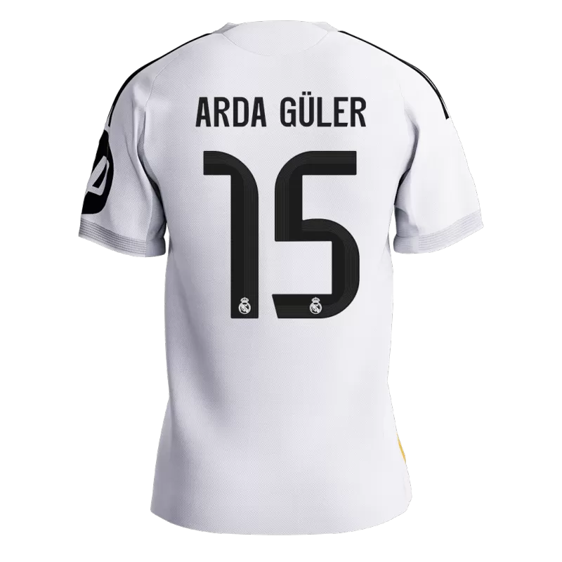 REAL MADRID ARDA GULER 15 HOME SOCCER JERSEY 2025/26 - PLAYER VERSION