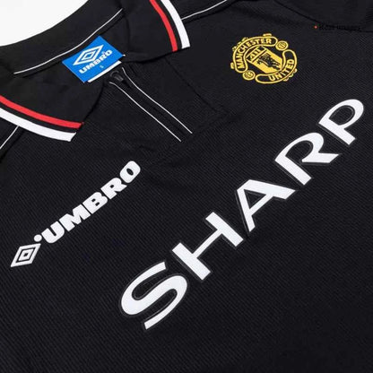 Retro 1998 Manchester United Away Long Sleeves Soccer Jersey