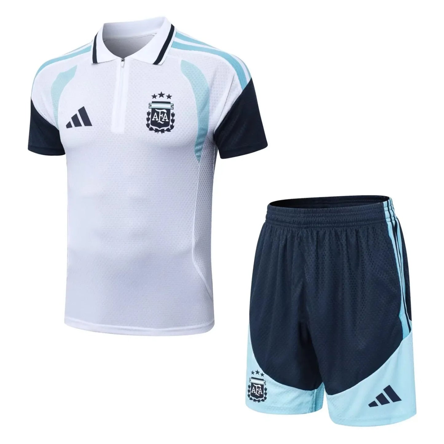 Argentina Training White With Pants Sets Soccer Jersey 26-27- Player Version