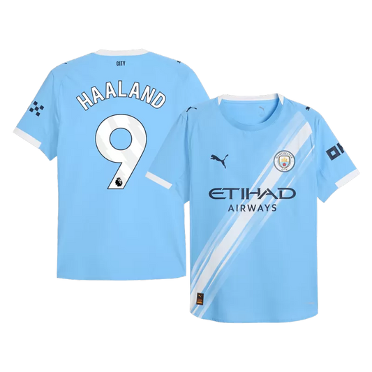 Manchester City HAALAND 9 Home Soccer Jersey 2025-26 - Player Version