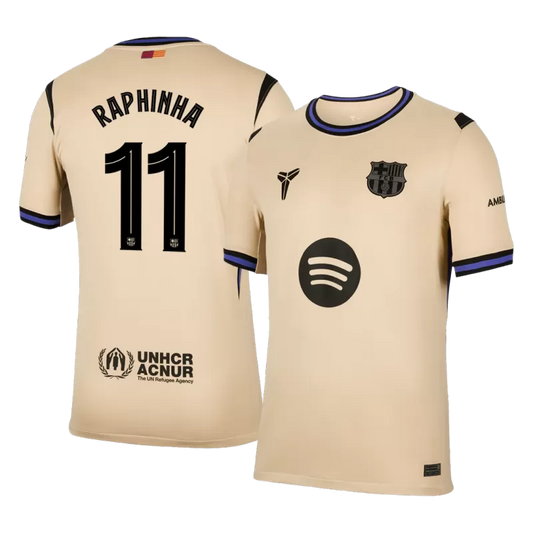 Barcelona RAPHINHA 11 Away Soccer Jersey 2025-26 - Player Version