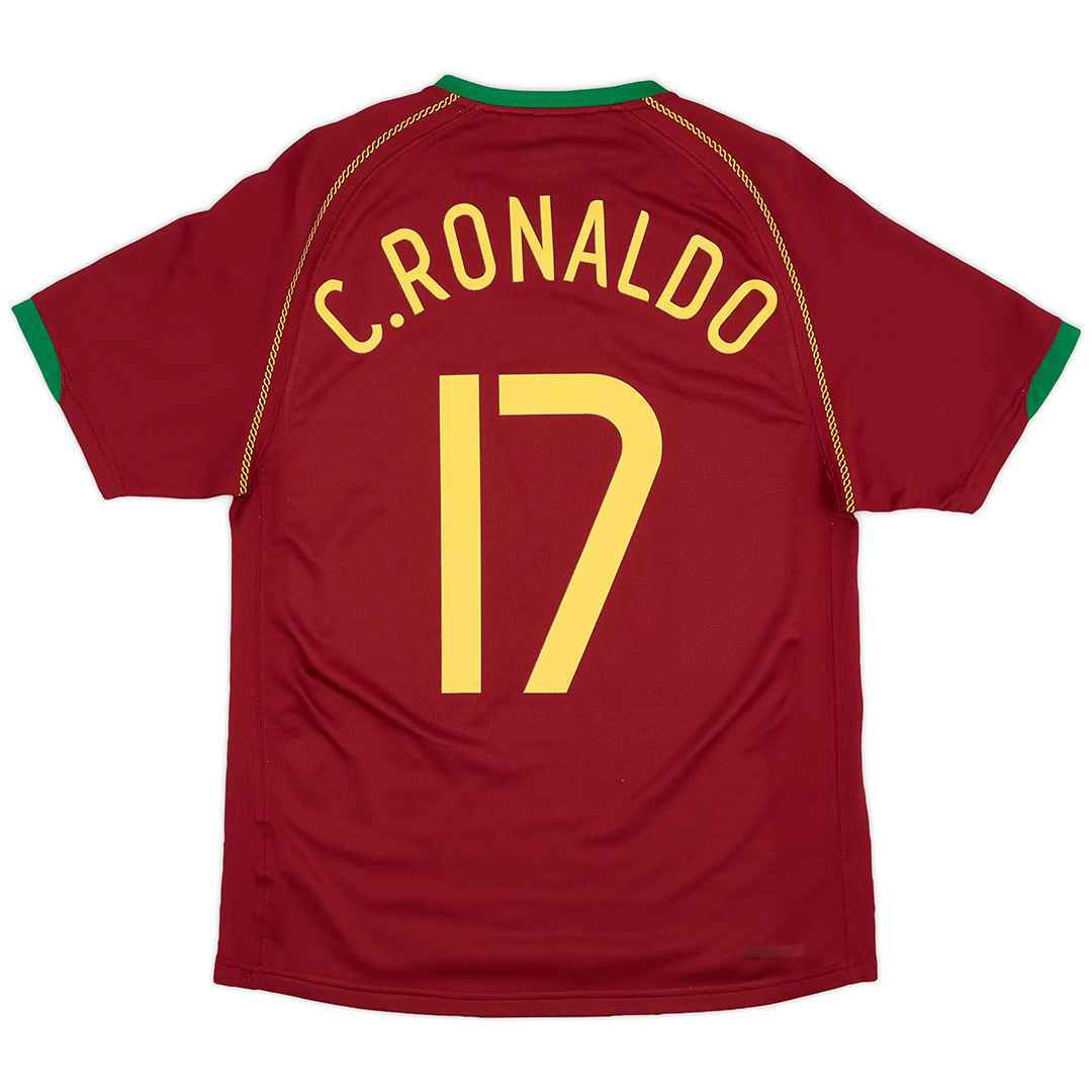 Portugal Soccer Jersey Home World Cup Retro 2006 (C.RONALDO #17)