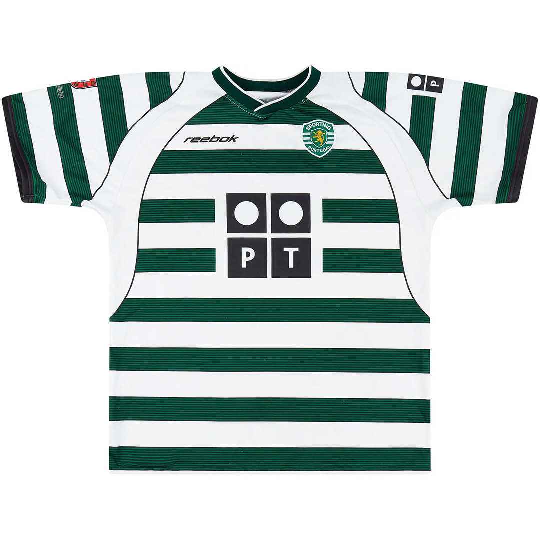 Sporting Lisbon Soccer Jersey Retro Home 2002/2003 (C.RONALDO #28)