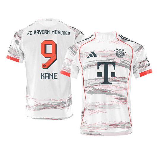 Bayern Munich Away Soccer Jersey 2025/26 (KANE #9) - Player Version - World Jersey | Premium Football Kits, Retro Jerseys & Boots Shop