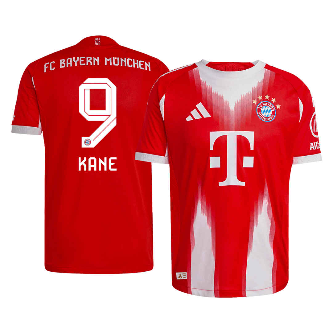 Bayern Munich Home Soccer Jersey 2025/26 (KANE #9) - Player Version - World Jersey | Premium Football Kits, Retro Jerseys & Boots Shop