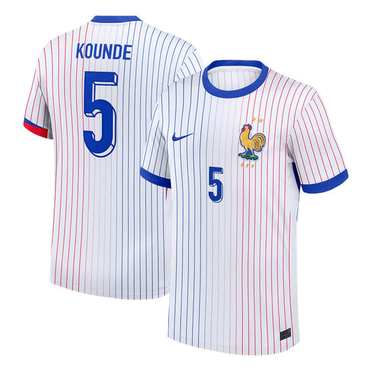France Soccer Jersey Away 2025 (KOUNDE #5) - Fan Version