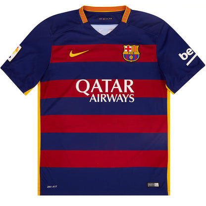 Barcelona Soccer Jersey Retro Home 2015/2016 (Messi #10) - World Jersey | Premium Football Kits, Retro Jerseys & Boots Shop