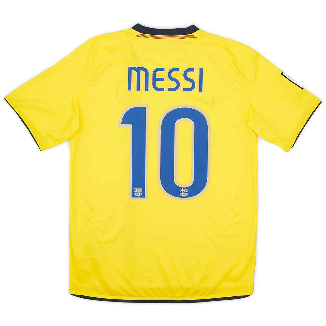 Barcelona Soccer Jersey Retro Away 2008/2009 (Messi #10) - World Jersey | Premium Football Kits, Retro Jerseys & Boots Shop