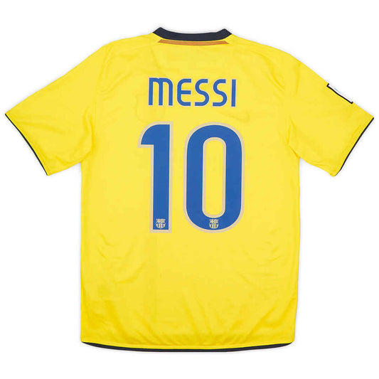 Barcelona Soccer Jersey Retro Away 2008/2009 (Messi #10) - World Jersey | Premium Football Kits, Retro Jerseys & Boots Shop