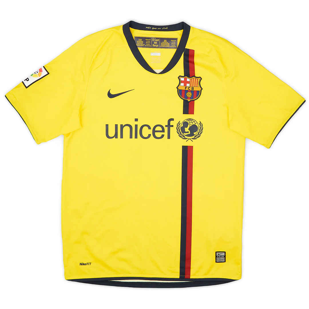 Barcelona Soccer Jersey Retro Away 2008/2009 (Messi #10) - World Jersey | Premium Football Kits, Retro Jerseys & Boots Shop