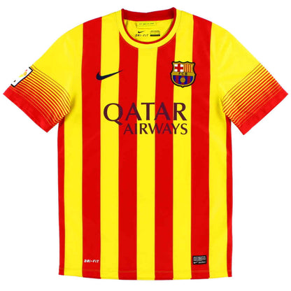 Barcelona Soccer Jersey Retro Away 2013/2014 (Messi #10) - World Jersey | Premium Football Kits, Retro Jerseys & Boots Shop