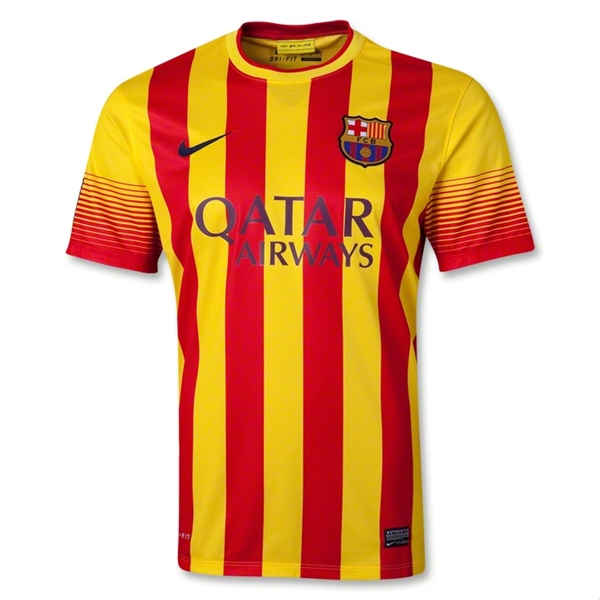 Barcelona Soccer Jersey Retro Away 2013/2014 (Messi #10) - World Jersey | Premium Football Kits, Retro Jerseys & Boots Shop