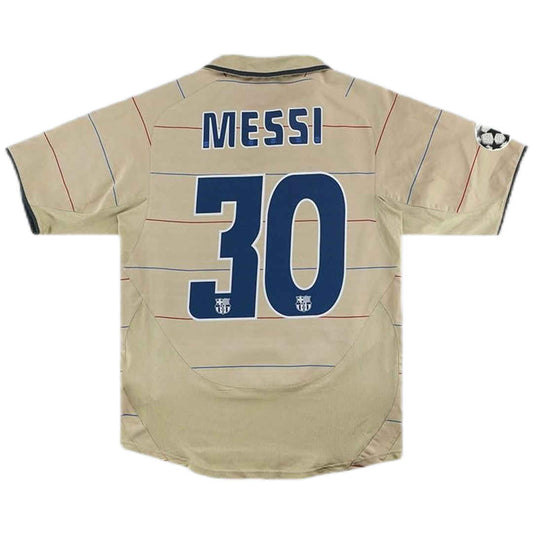 Barcelona Soccer Jersey Retro Away 2003/2005 (Messi #30) - World Jersey | Premium Football Kits, Retro Jerseys & Boots Shop