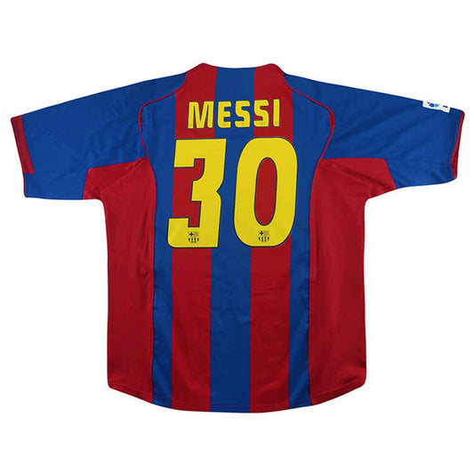Barcelona Soccer Jersey Retro Home 2004/2005 (Messi #30) - World Jersey | Premium Football Kits, Retro Jerseys & Boots Shop