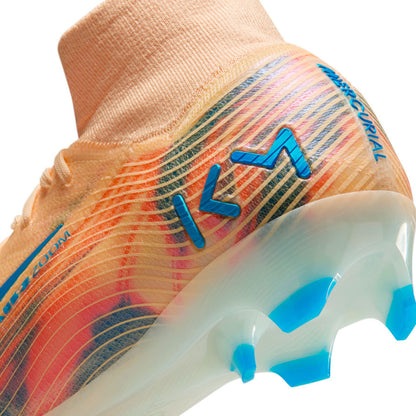 Nike Air Zoom Mercurial Superfly 10 Elite Mbappe FG orange bleu