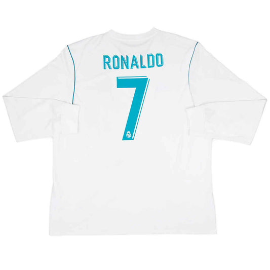 Real Madrid Soccer Jersey Retro Home Long Sleeve 2017/2018 (RONALDO #7) - World Jersey | Premium Football Kits, Retro Jerseys & Boots Shop