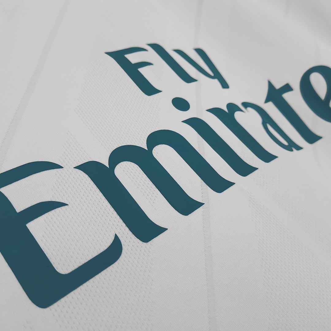 Real Madrid Soccer Jersey Retro Home Long Sleeve 2017/2018 (RONALDO #7)