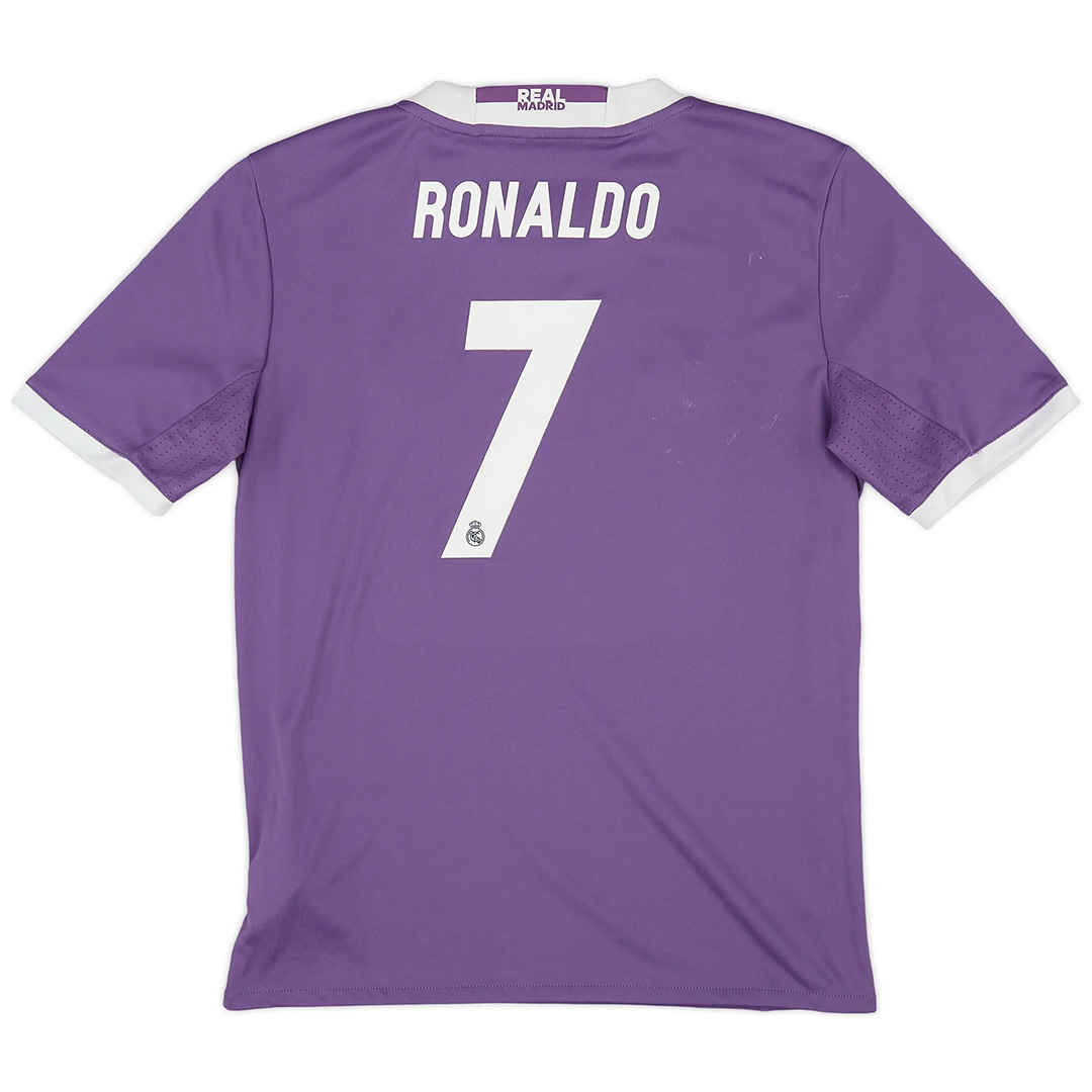 Real Madrid Soccer Jersey Retro Away 2016/2017 (Ronaldo #7) - World Jersey | Premium Football Kits, Retro Jerseys & Boots Shop