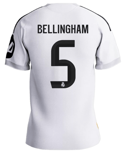 REAL MADRID HOME SOCCER 2025/26 BELLINGHAM #5 JERSEY-Player Version - Vantyjersey